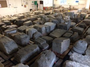 Roman stones in safe storage