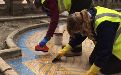 Italian inspired mosaic floor at Stanford Hall to be restored