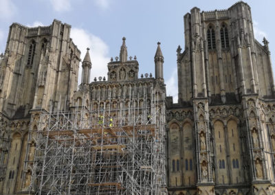 Conservation work begins to the West Front of Wells Cathedral