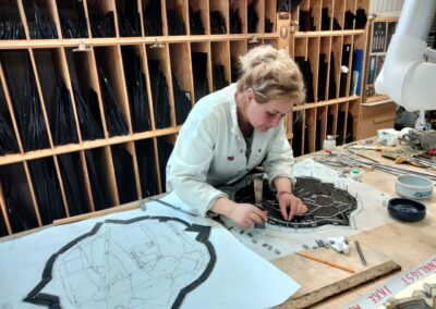 Stonemason Sam sharpens her stained glass skills with a CPD visit to Norway.