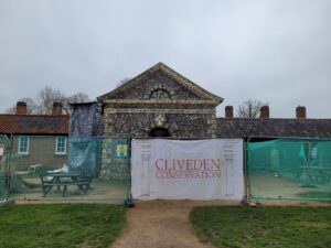 Hatfield Forest National Trust appointed Cliveden Conservation to carry out the repairs to the timber structure, laths and lime render, and where possible salvage original decorative materials.
