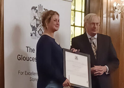 Talented stonemason receives a national award for her work