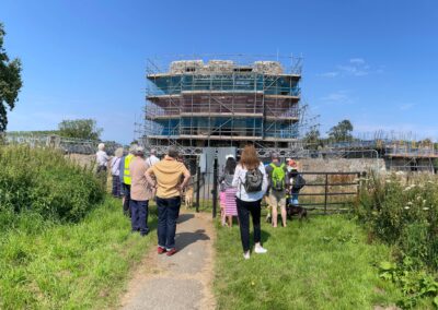 Group of people looking at Baconsthorpe Castle